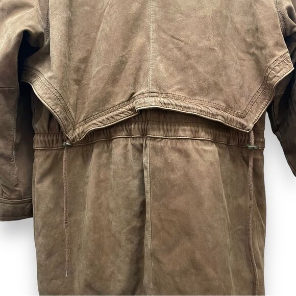 Vintage Wilsons Leather Brown Leather Adventure Bound Anorak Coat Size Medium - Picture 4 of 12